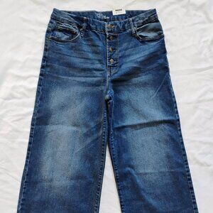 Time And Tru Women's Crop Jeans Blue Size 10 New With Tags